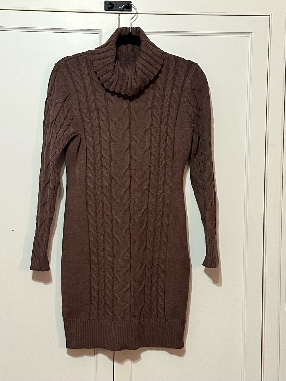 Chocolate Brown Sweater Dress-unbranded